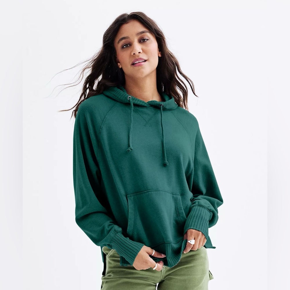 Viral Kohls SO Oversized Tunic Hoodie Women’s Juniors Teal Pullover with Pocket